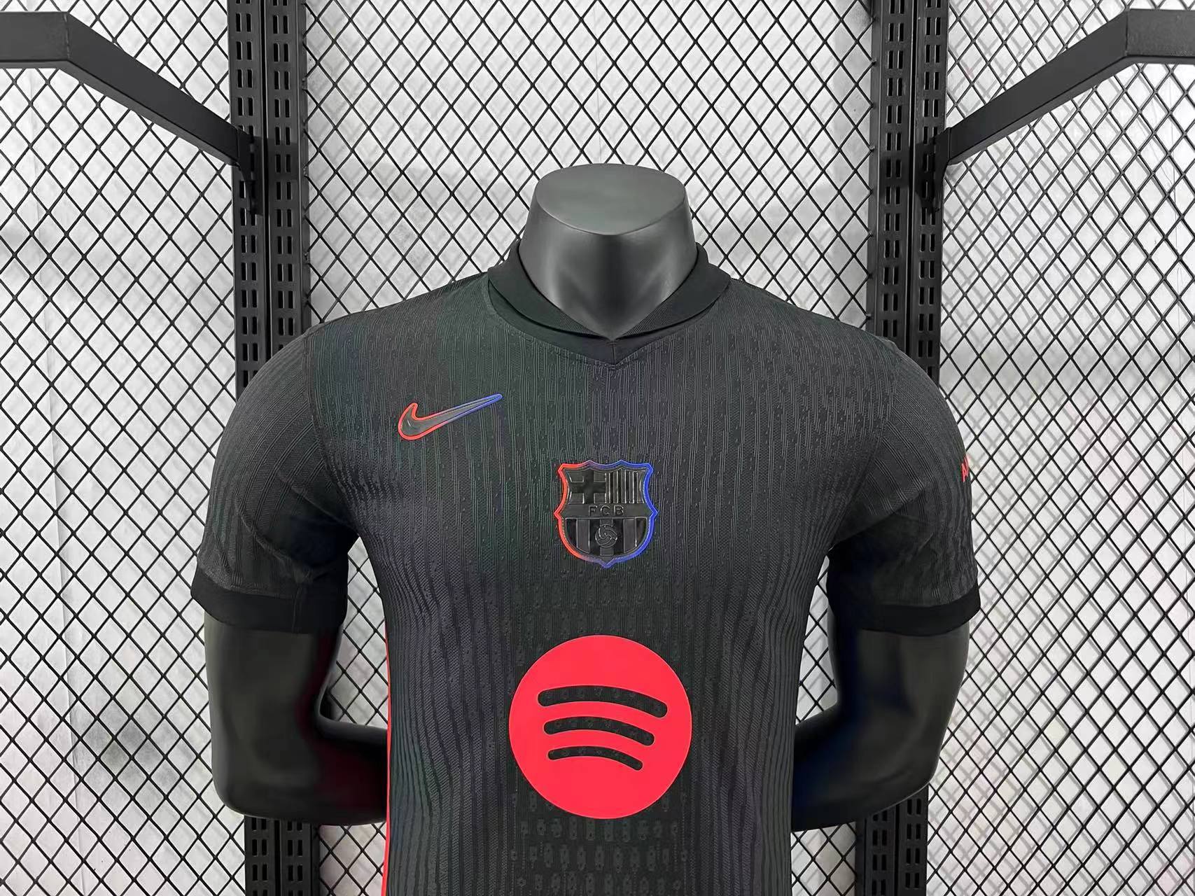 Camiseta de Fútbol Visitante Versión Jugador Barcelona Sin Spotify 2024/2025 Calidad Tailandesa — Vista 11