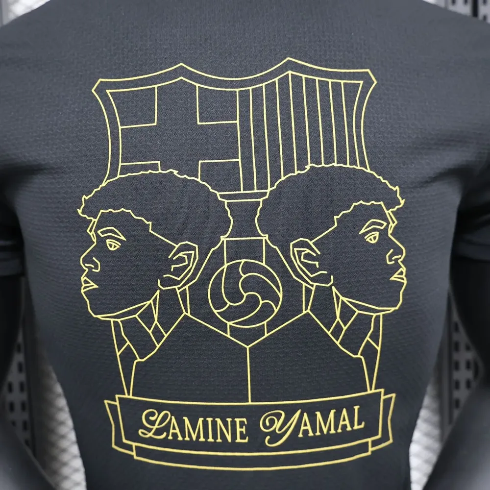 2024/2025 Versión Jugador Barcelona 304 Aniversario Edición Negra Camiseta Calidad Tailandesa — Vista 8