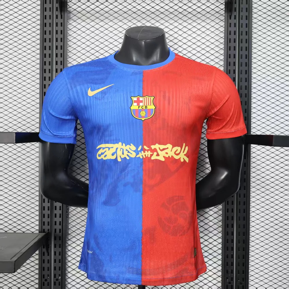 2025/2026 Camiseta Local Barcelona x Travis Scott Collab Versión Jugador Calidad Tailandesa — Vista 1