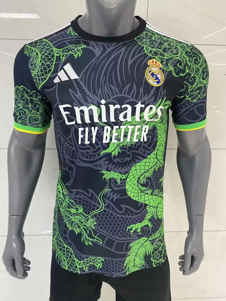 2025/2026 Versión Jugador Real Madrid Dragón Verde Edición Especial Camiseta Fútbol Calidad Thai — Vista 1