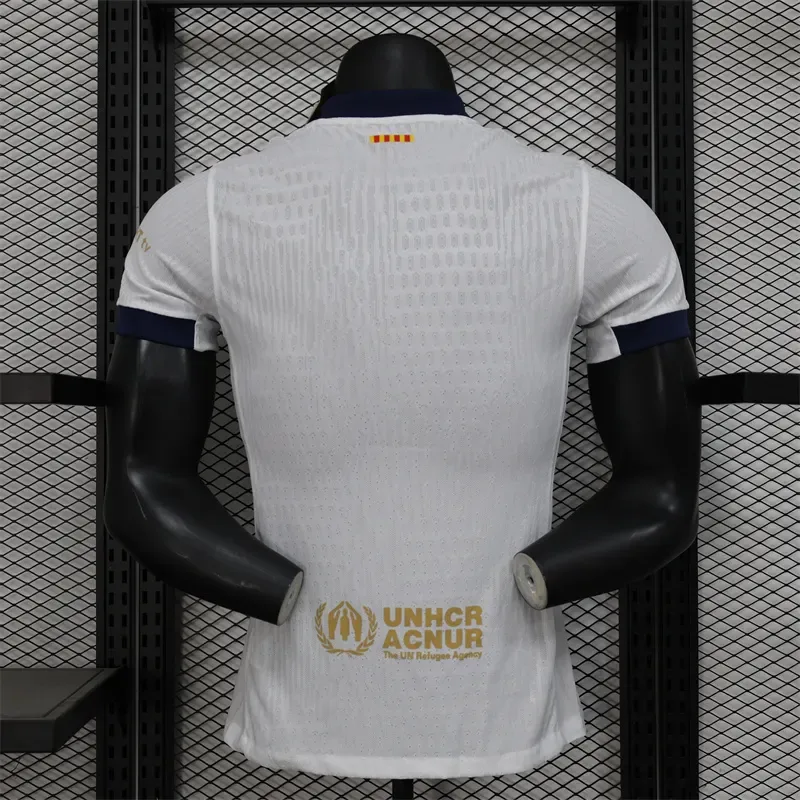 2024/2025 Camiseta Blanca Coldplay Versión Jugador Barcelona Calidad Tailandesa — Vista 2