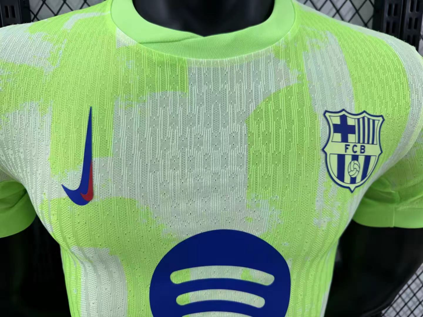 Camiseta de Fútbol Tercera Visitante Versión Jugador Barcelona Sin Spotify 2024/2025 Calidad Tailandesa — Vista 11