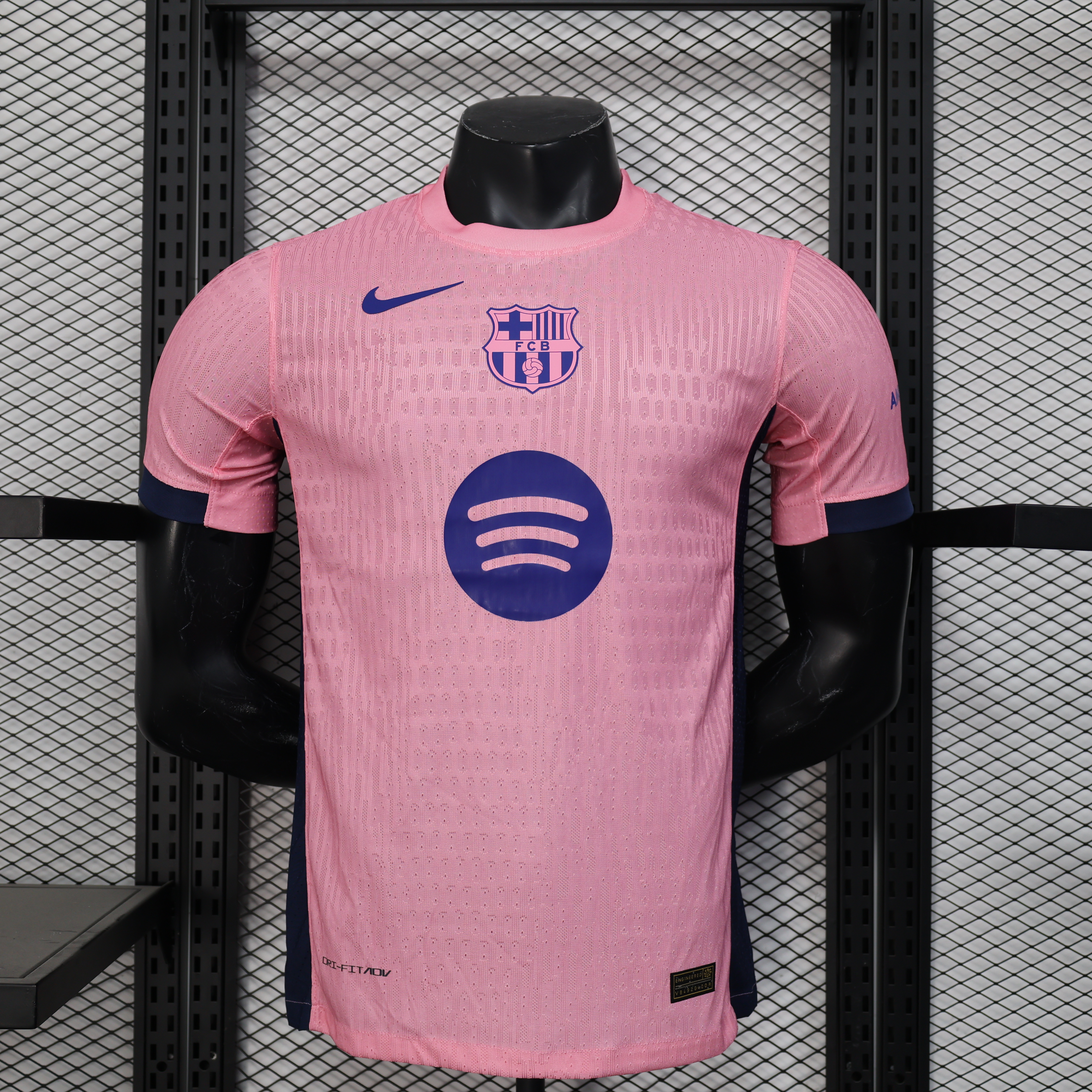 2025/2026 Versión Jugador Barcelona Rosa Sin Número Camiseta de Fútbol Calidad Tailandesa — Vista 13