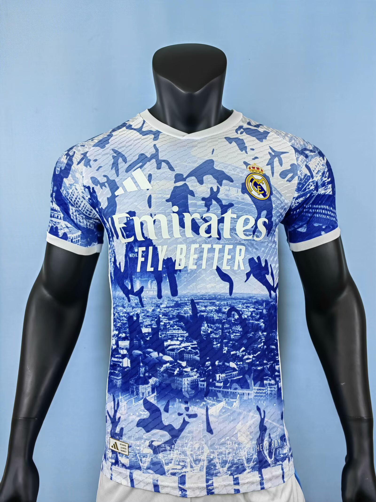 2025/2026 Versión Jugador Real Madrid Uniforme Prepartido Edición Especial Camiseta de Fútbol Calidad Tailandesa — Vista 5