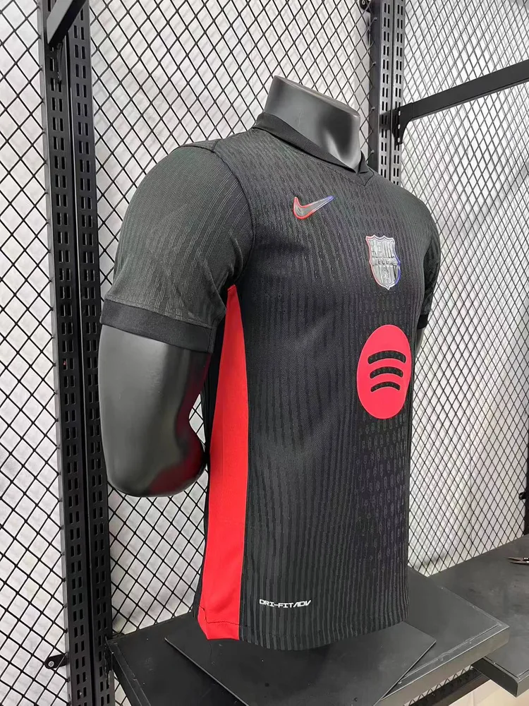 Camiseta de Fútbol Visitante Versión Jugador Barcelona Sin Spotify 2024/2025 Calidad Tailandesa — Vista 4