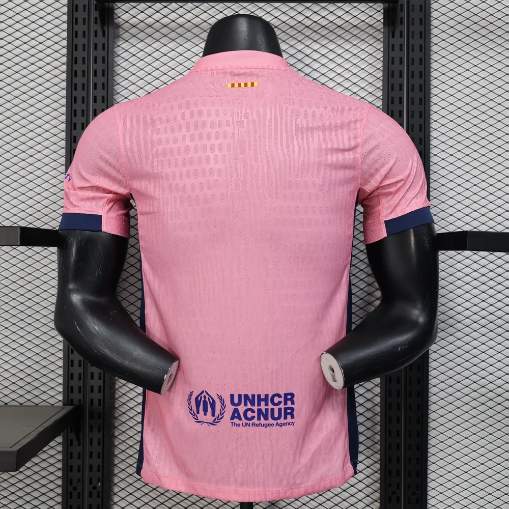 2025/2026 Versión Jugador Barcelona Rosa Sin Número Camiseta de Fútbol Calidad Tailandesa — Vista 2