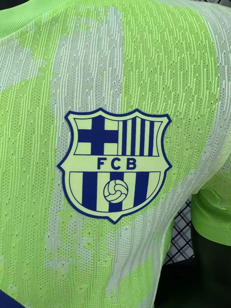 Camiseta de Fútbol Tercera Visitante Versión Jugador Barcelona Sin Spotify 2024/2025 Calidad Tailandesa — Vista 5