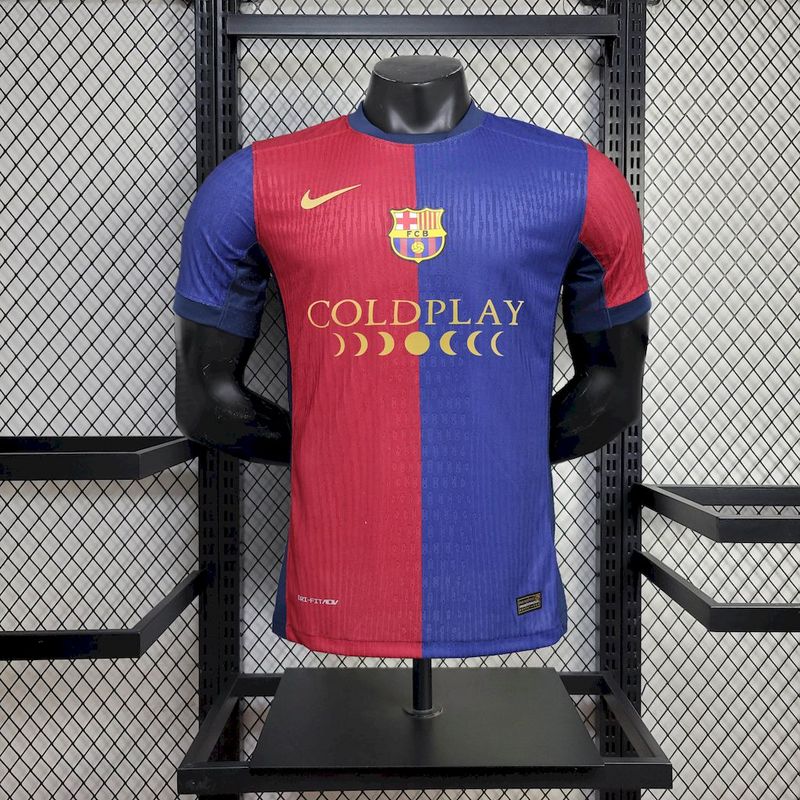 2024/2025 Camiseta Patrocinador Local Coldplay Versión Jugador Barcelona Calidad Tailandesa — Vista 9