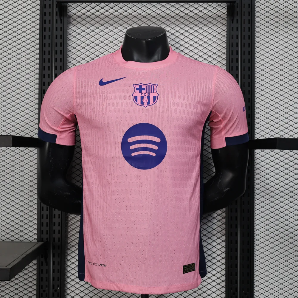 2025/2026 Versión Jugador Barcelona Rosa Sin Número Camiseta de Fútbol Calidad Tailandesa — Vista 1