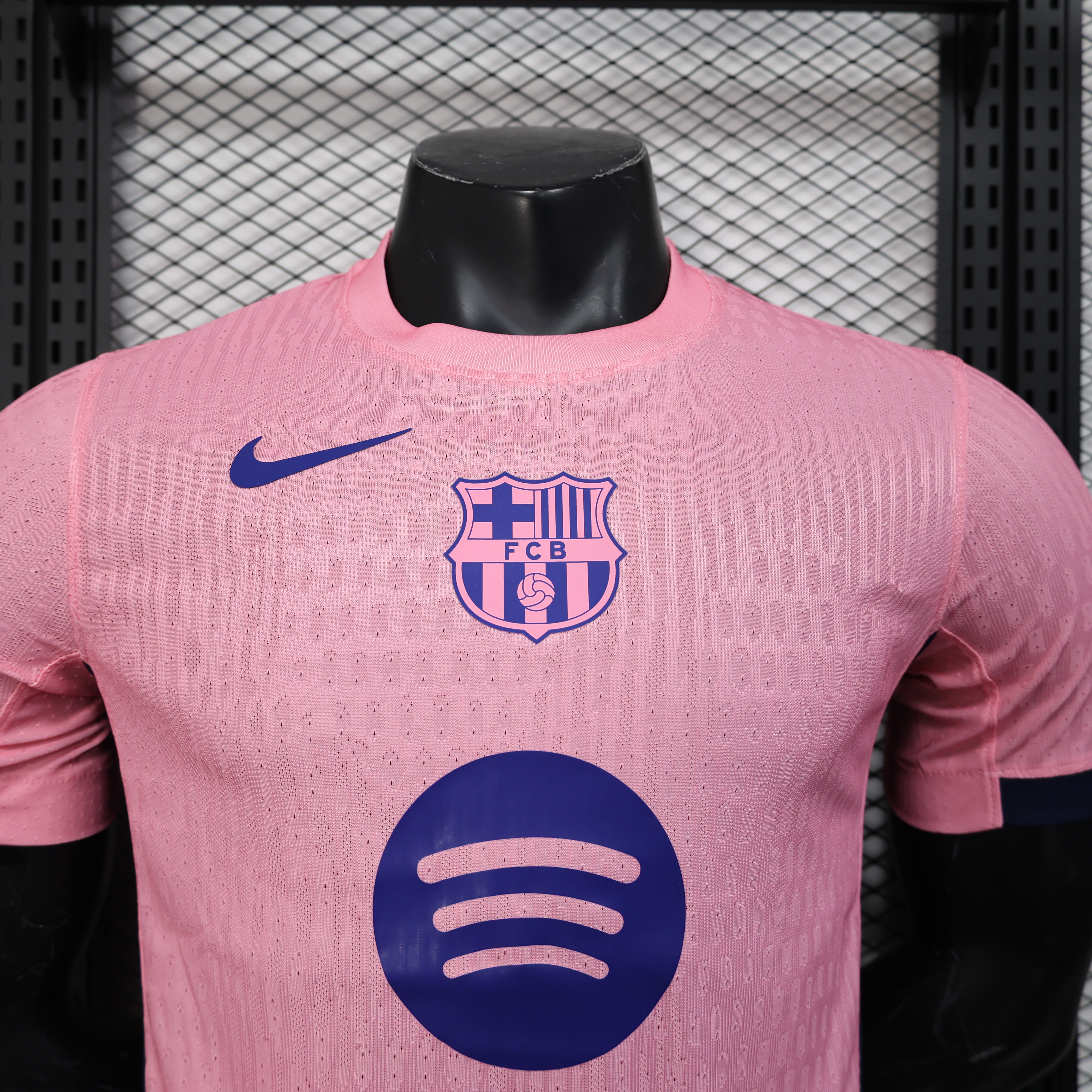 2025/2026 Versión Jugador Barcelona Rosa Sin Número Camiseta de Fútbol Calidad Tailandesa — Vista 15