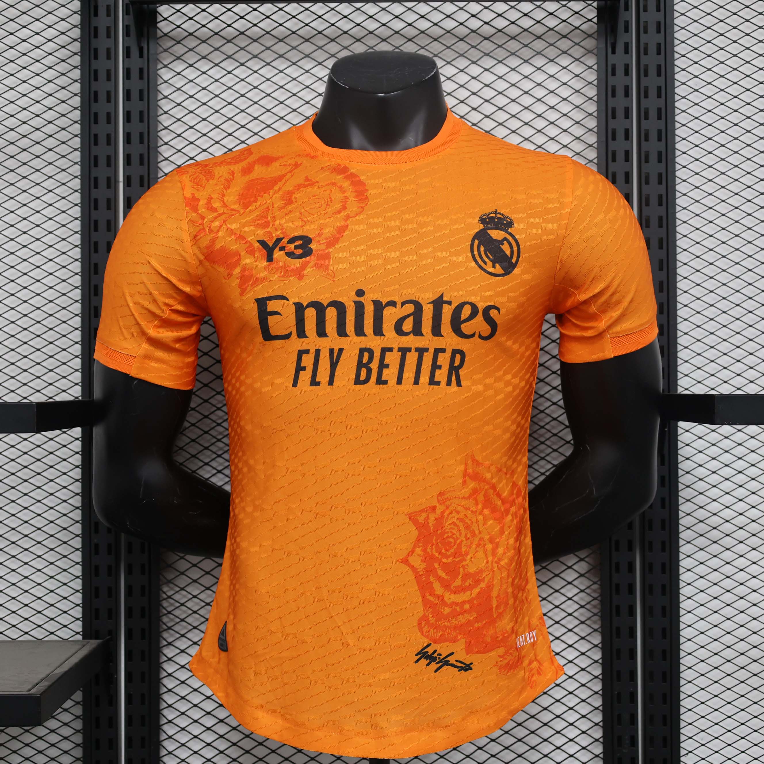 Camiseta Edición Especial Real Madrid Y-3 Naranja Versión Jugador 2024/2025 Calidad Tailandesa — Vista 7