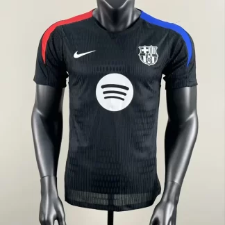 2025/2026 Versión Jugador Ropa de Entrenamiento Barcelona Camiseta de Fútbol Negra Calidad Tailandesa — Vista 1