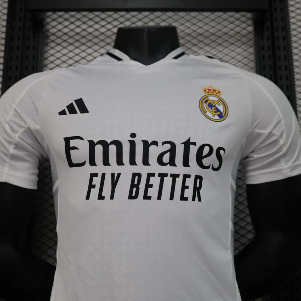 Camiseta de Fútbol Local del Real Madrid Versión Jugador 2024/2025 Calidad Tailandesa — Vista 3