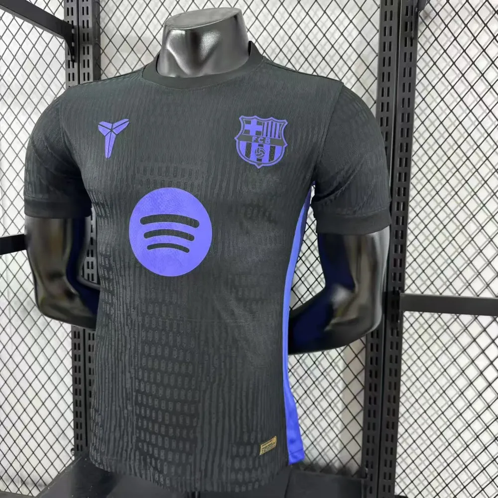 2025/2026 Camiseta de Fútbol Versión Jugador Barcelona Versión Conjunta Negra Calidad Tailandesa — Vista 7