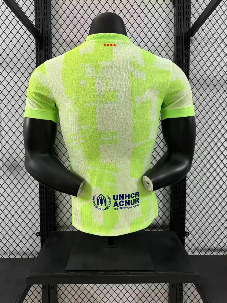 Camiseta de Fútbol Tercera Visitante Versión Jugador Barcelona Sin Spotify 2024/2025 Calidad Tailandesa — Vista 2