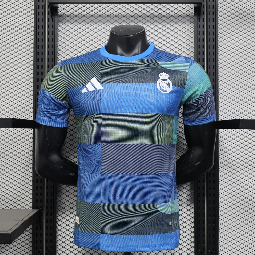 2025/2026 Versión Jugador Real Madrid Ropa de Entrenamiento Prepartido 01 Camiseta de Fútbol Calidad Tailandesa — Vista 1