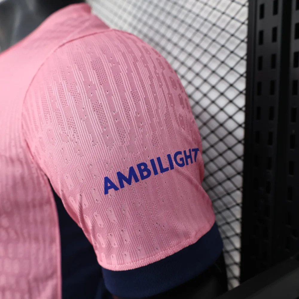 2025/2026 Versión Jugador Barcelona Rosa Sin Número Camiseta de Fútbol Calidad Tailandesa — Vista 7