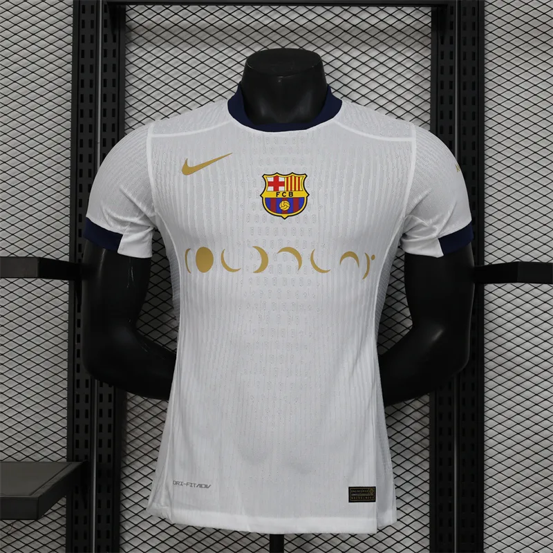 2024/2025 Camiseta Blanca Coldplay Versión Jugador Barcelona Calidad Tailandesa — Vista 1