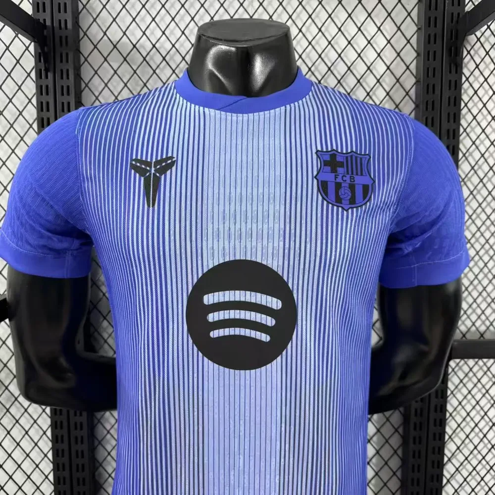 Camiseta de fútbol Entrenamiento Morado Barcelona Versión Jugador 2025/2026 Calidad Thai — Vista 3