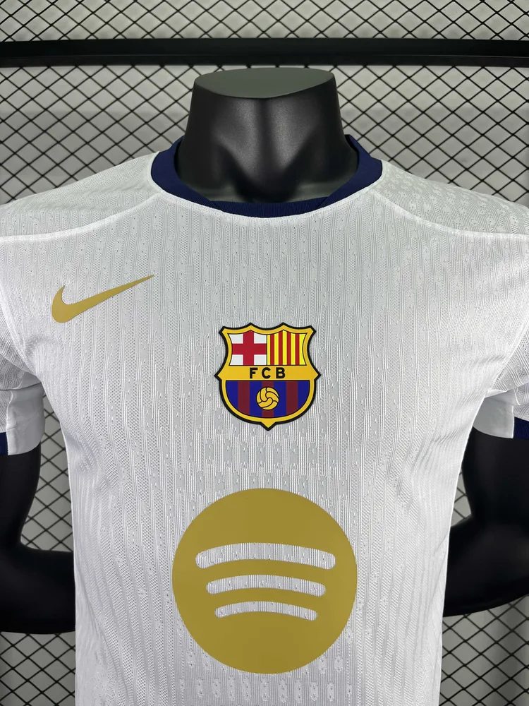 2025/2026 Versión Jugador Barcelona Camiseta Fútbol Blanca Coldplay Calidad Tailandesa — Vista 3