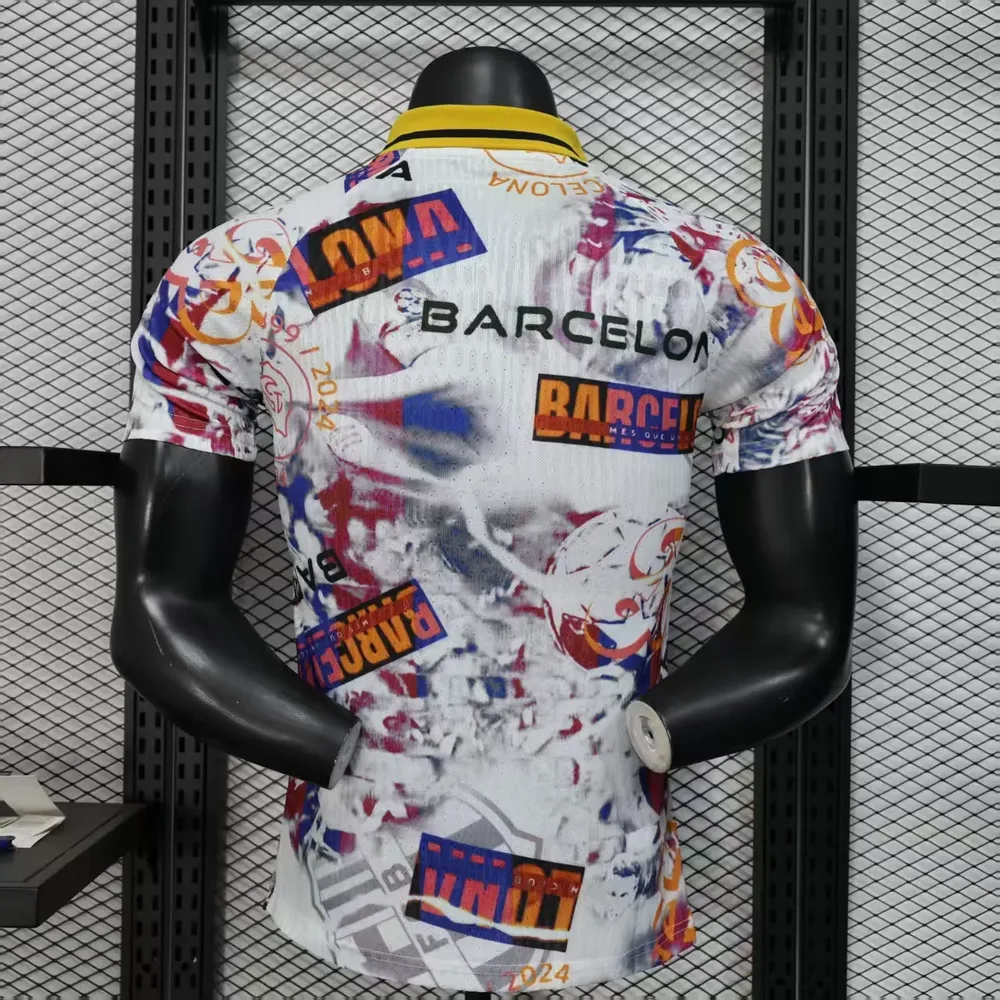 Camiseta de Fútbol Barcelona 2025/2026 Versión Jugador Edición Co-branded Messi Calidad Tailandesa — Vista 2
