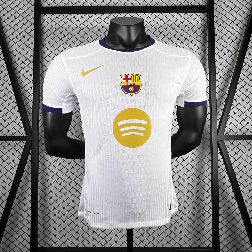 2025/2026 Versión Jugador Barcelona Camiseta Fútbol Blanca Coldplay Calidad Tailandesa — Vista 1