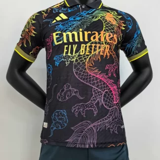 Camiseta de Fútbol Real Madrid 2025/2026 Versión Jugador Edición Especial Dragón Multicolor Negro Calidad Tailandesa — Vista 1