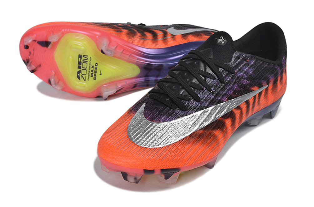 Botas de fútbol Mercurial Vapor 17 FG negro, naranja y plateado - Imagen 2