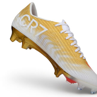 Botas de fútbol Mercurial Vapor 17 FG blanco, dorado y naranja