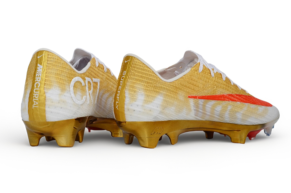 Botas de fútbol Mercurial Vapor 17 FG blanco, dorado y naranja - Imagen 3