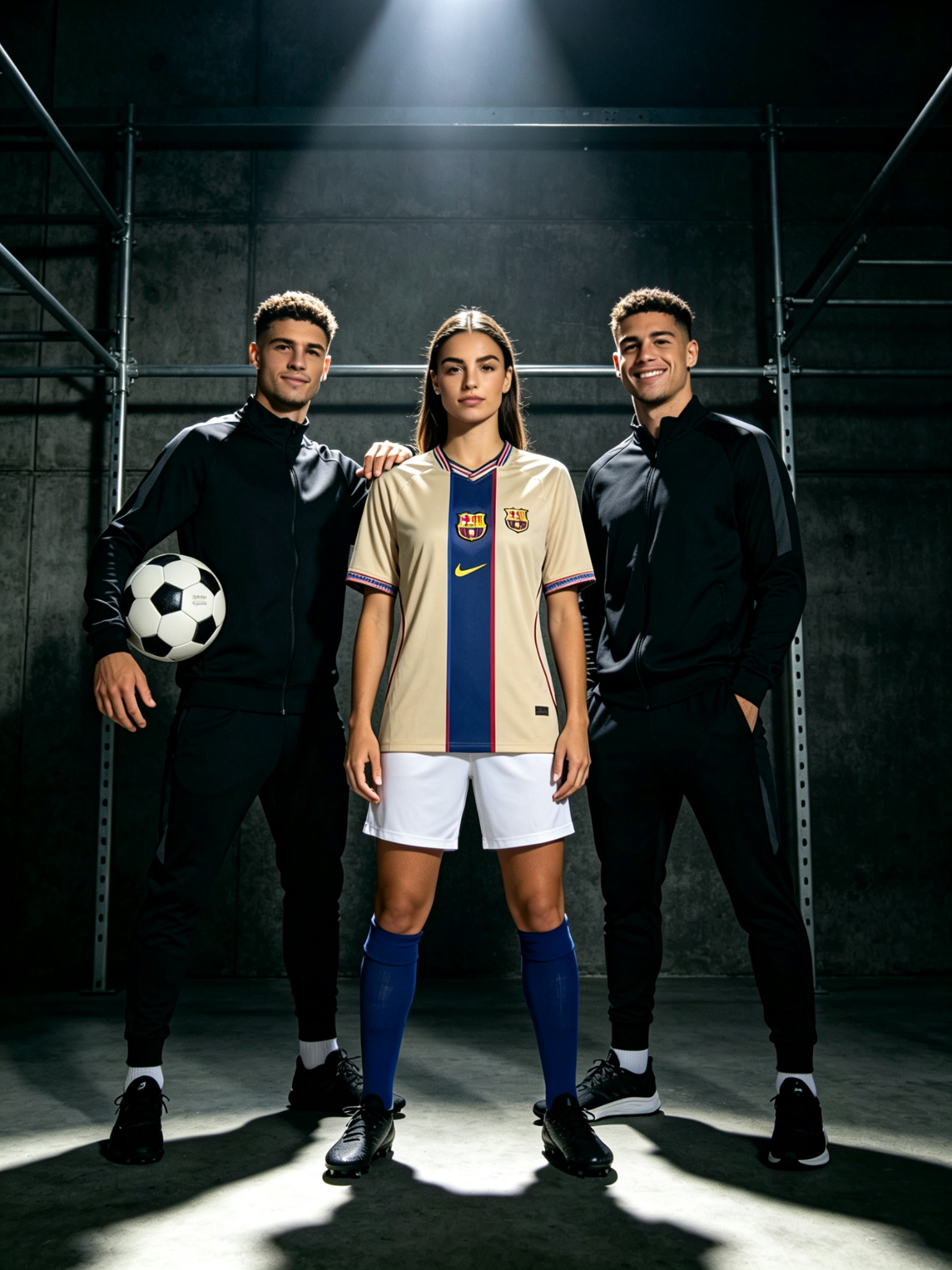 Camiseta de fútbol azulgrana clásica