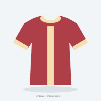 Heritage Red Football Shirt — Sample front illustration, not a product photograph