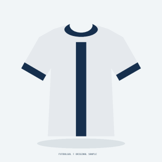 Clean White Football Shirt — Sample front illustration, not a product photograph