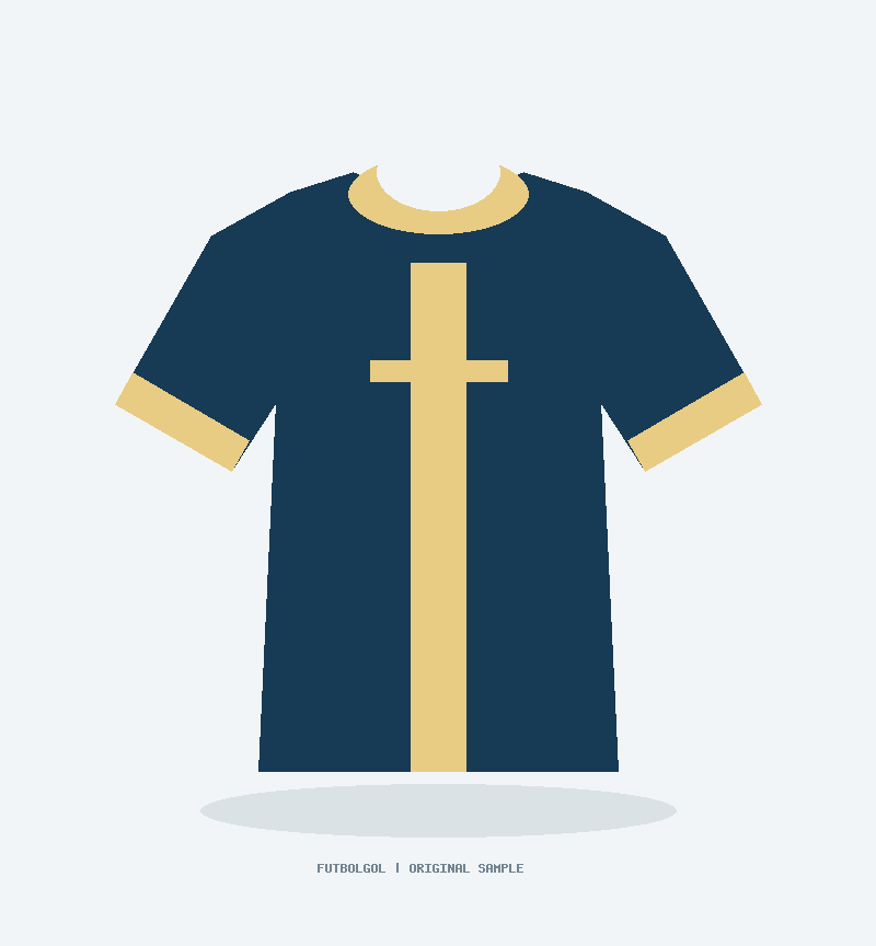 Retro Navy Football Shirt — Sample rear illustration, not a product photograph