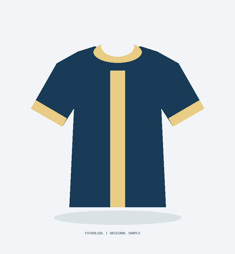 Retro Navy Football Shirt — Sample front illustration, not a product photograph